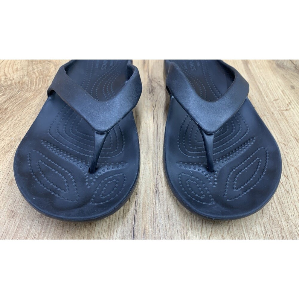 Crocs Women's Kadee II Flip Flop Sandal Thong Toe Black Size 10 - Picture 6 of 13